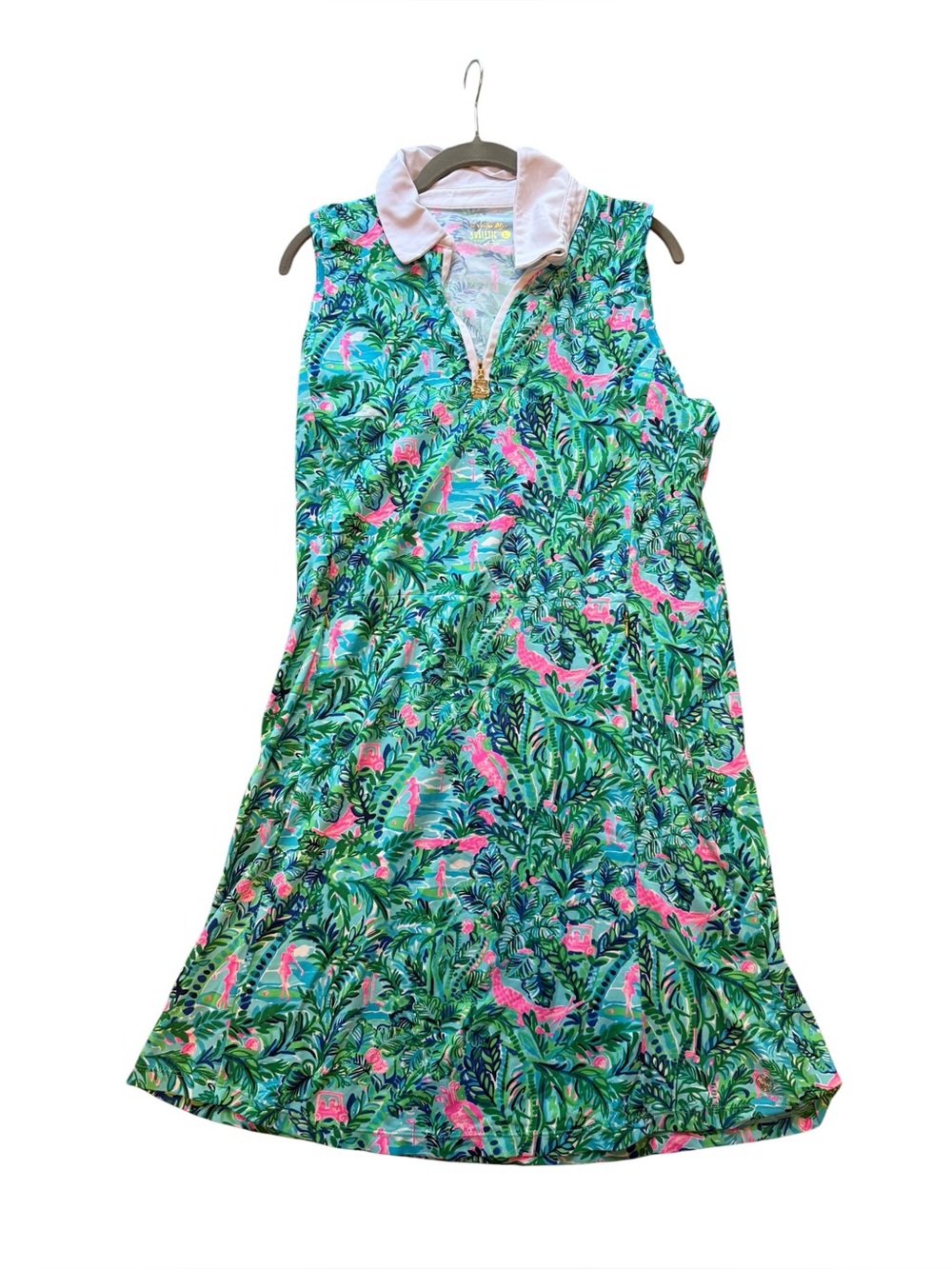 Lilly Pulitzer Silvia Par Quarter Zip Women's Sleeveless Golf Dress - Picture 2 of 14